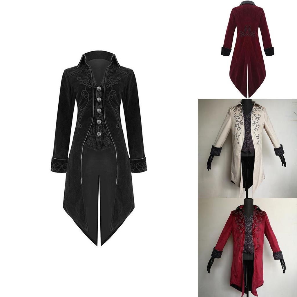 Vintage Herren Frackjacke in elegantem Schwarz für Gothic Steampunk Kostümpartys