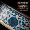 Handmade Blue and White Ceramic Bamboo Tea Tray for Home Use Ceramic Tea Sets, Traditional Chinese Tea Table