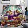 1Pc Easter Egg Print Flannel Blanket, High Quality Comfortable for All Seasons, Home Decor, Warmth and Comfort, Perfect for Christmas Gifts