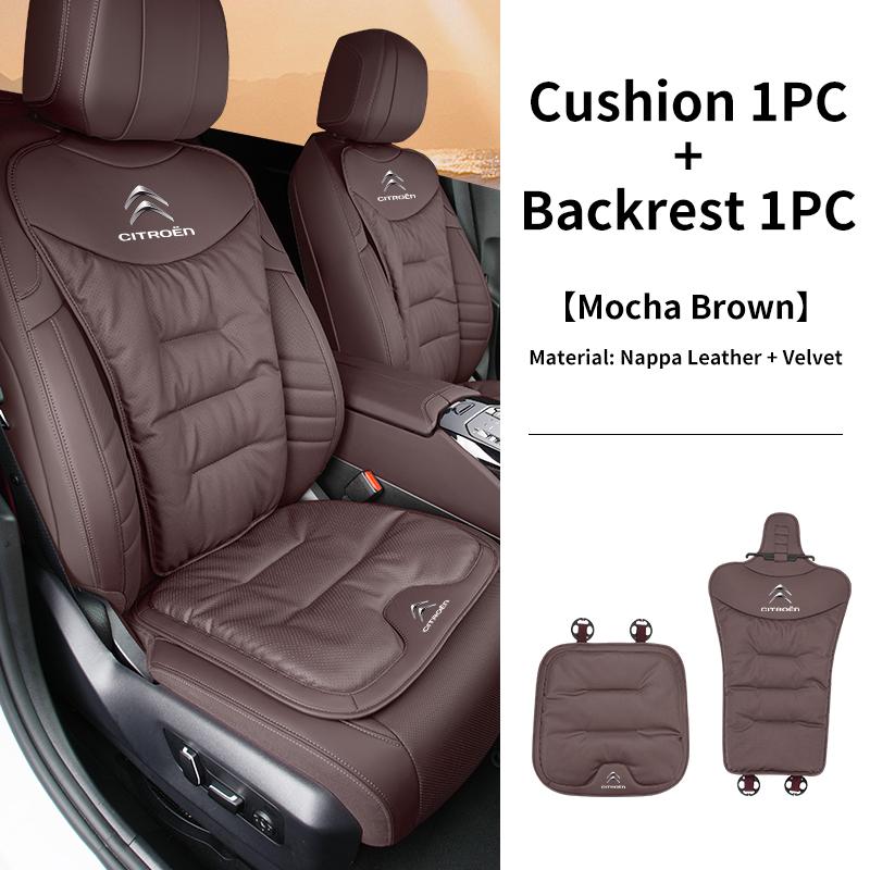 Velvet Car Seat Cover: Breathable, Comfortable and Durable All-Season Use Split-Style Single-Seat For Citroen C4 C3 C5 C1 C2