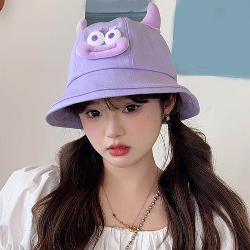 Cartoon Sun Hat with Plush Tentacles Women Photo Hat Outdoor Fishing Camping Hat