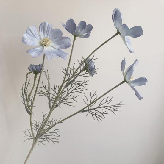 Künstliche Cosmeenblüten 6 Köpfe Kunstseiden-Cosmeen mit Stiel Falscher Wildblumenstrauß für Vase Hochzeitsparty Frühling Sommer Heimdekoration