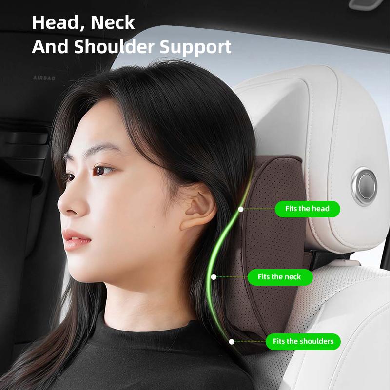 fxrp5 Napa Leather Headrest and Lumbar Support For Alfa Romeo 156 159 4C 8C 166 Giulia Giulietta Mito Stelvio Spider GT Tonale Disco
