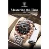 POEDAGAR Luxury Military Watch For Men Waterproof Luminous Chronograph Date Wristwatch Stainless Steel Quartz Watches
