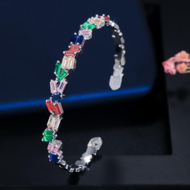 

S0156 Неправильный Циркониевый Браслет Ручной Работы Высококачественные Женские Украшения для Рук