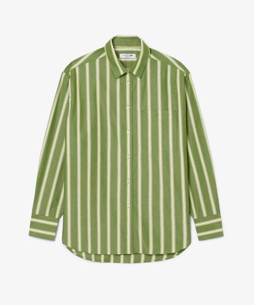 LACOSTE Women'S Oversized Classic Poplin Shirt Cf1054-56G 3Wi