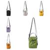 Sports Drawstring Crossbody Bag Solid Color Mobile Phone Pack Quick-dry Nylon Shoulder Bag  Unisex