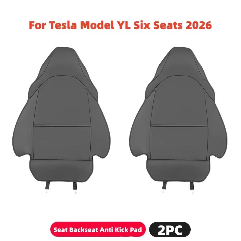 Car Seat Backrest Anti Kick Pad For Tesla Model 3/Y/YL Six Seats 2026 Leather Full Surround Seat Back Anti Scratch Protector Mat
