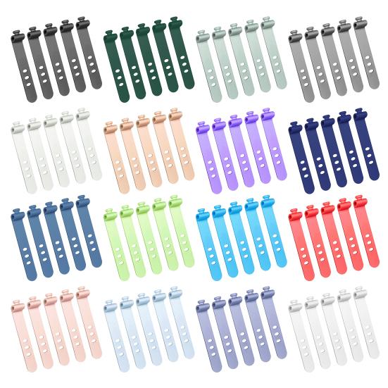 5Pcs Cable Organizer Ties Management for Headphones Flexible Wire Silicone Reusable Cable TV USB Computer
