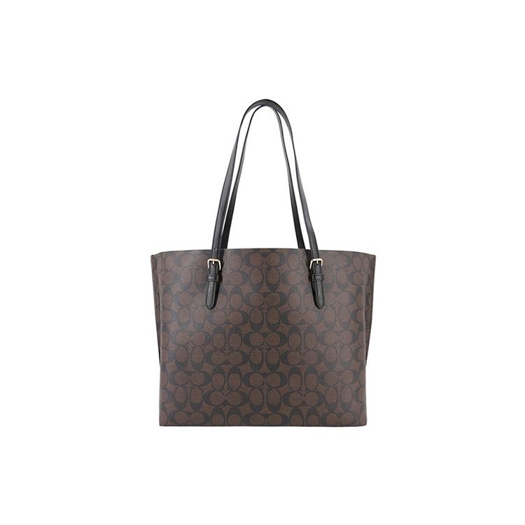 Coach Mollie Vintage Commuter Leather Tote Bag Women Tote Dark-Brown 1665-IMAA8