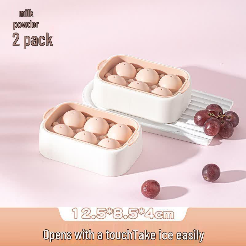 Soft Silicone Round Ice Ball Maker with Lid