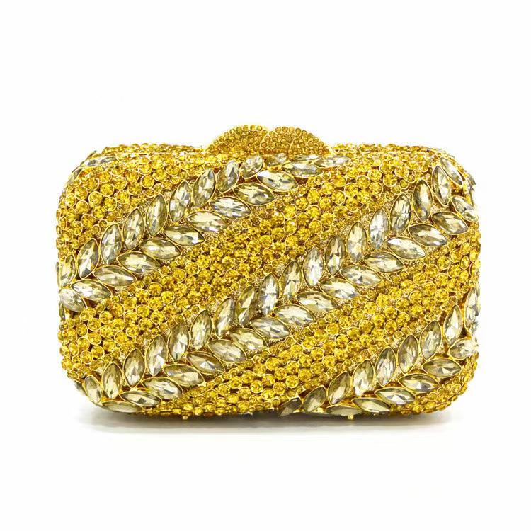 Strass Abend-Clutch Gelb/Blau/Grün Mehrfarbig Damen Diamant Party Abschlussball Taschen Clutches Dame Abend Handtaschen