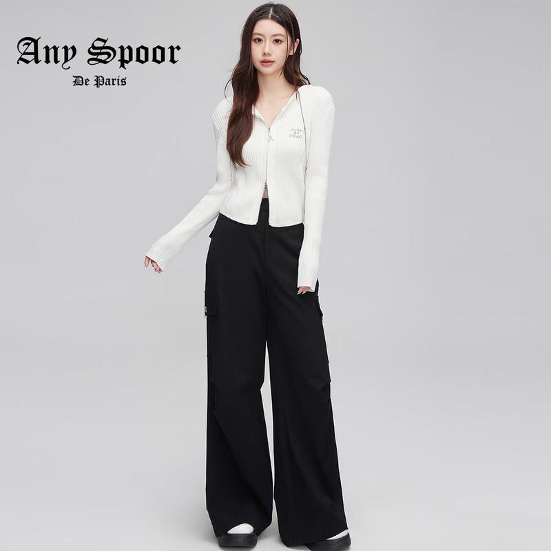 ANY SPOOR Casual Straight High-Waist Cargo Pants 24D808