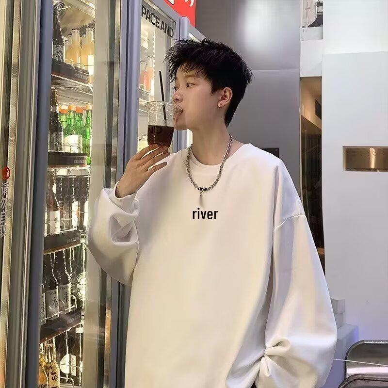 Men's Hong Kong Retro Hoodie - 2025 Autumn/Winter Trend, Loose Fit, Plus Velvet, Oversized Heavyweight Top