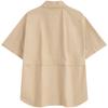 Calvin Klein Cool Casual Work Style Zip Collar Short Sleeve Shirt Men shirts Khaki J325878
