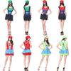 Stylish Mario Anime Game Costume Perfect For Halloween Womens Super Mario Outfit