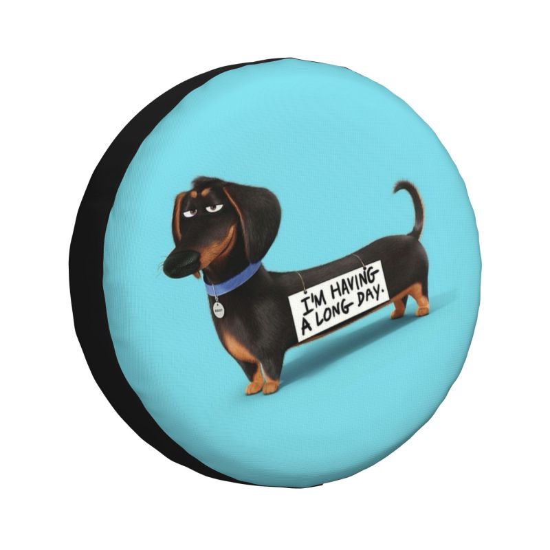 Custom Dachshund Dog Funny Puppy Tire Cover 4WD 4x4 SUV Pet Spare Wheel Protector 14 15 16 17 Inch