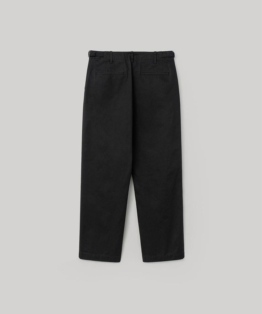 ANOTHER OFFICE French Drill Chino Pants (Black)