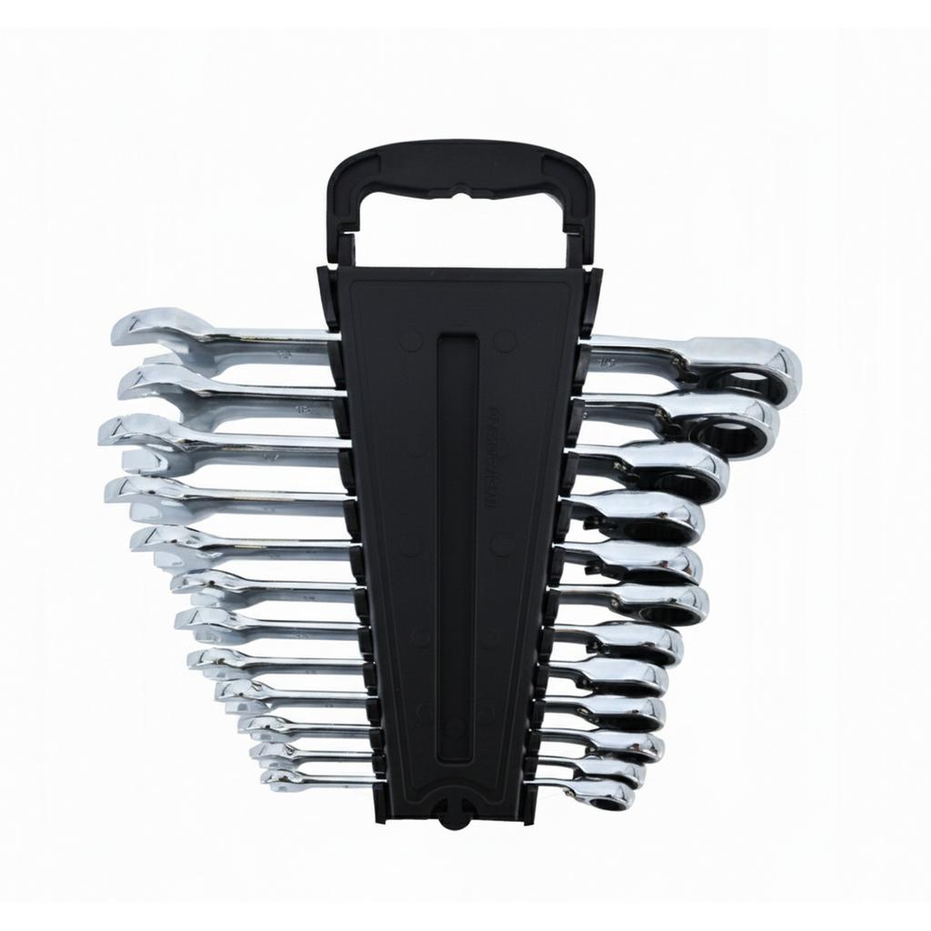 AW Tools Reversible Chrome Vanadium Steel Combination Spanner Set (Pack of 12)