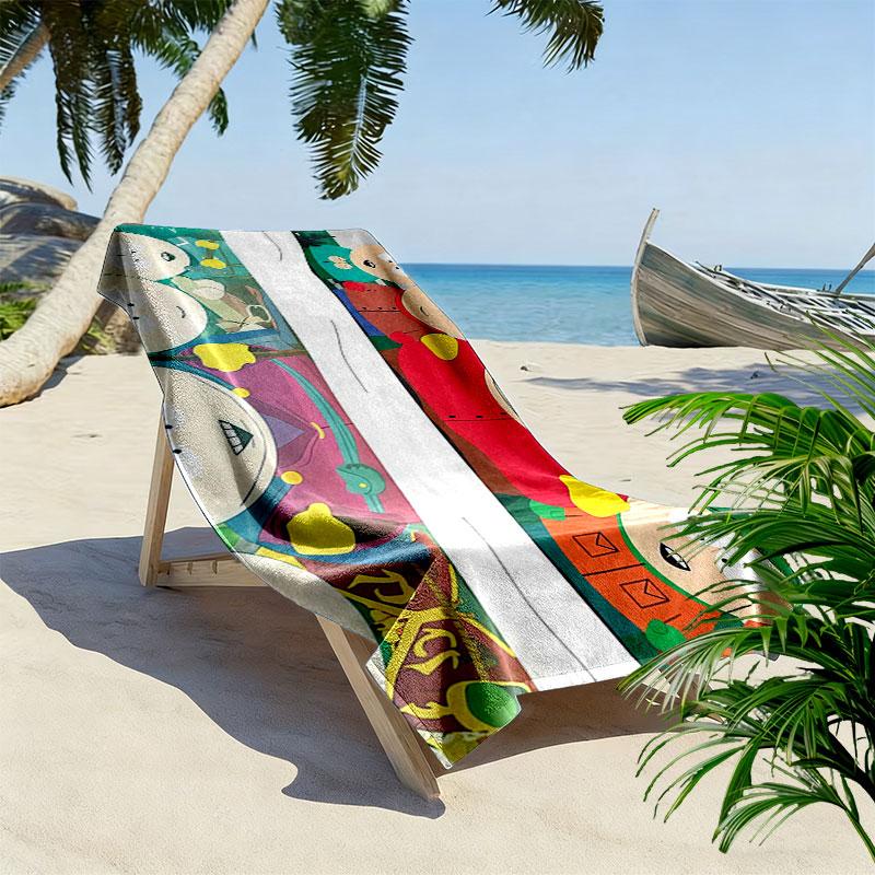 South Park Print Beach Towel, Large Soft Quick Dry Towel for Beach Camping Swimming