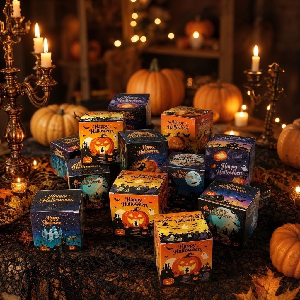 Halloween Treat Boxes Paper Candy Snack Packaging Decorative Party Supplies for Event Table Setup and Themed Occasions 12 Pack