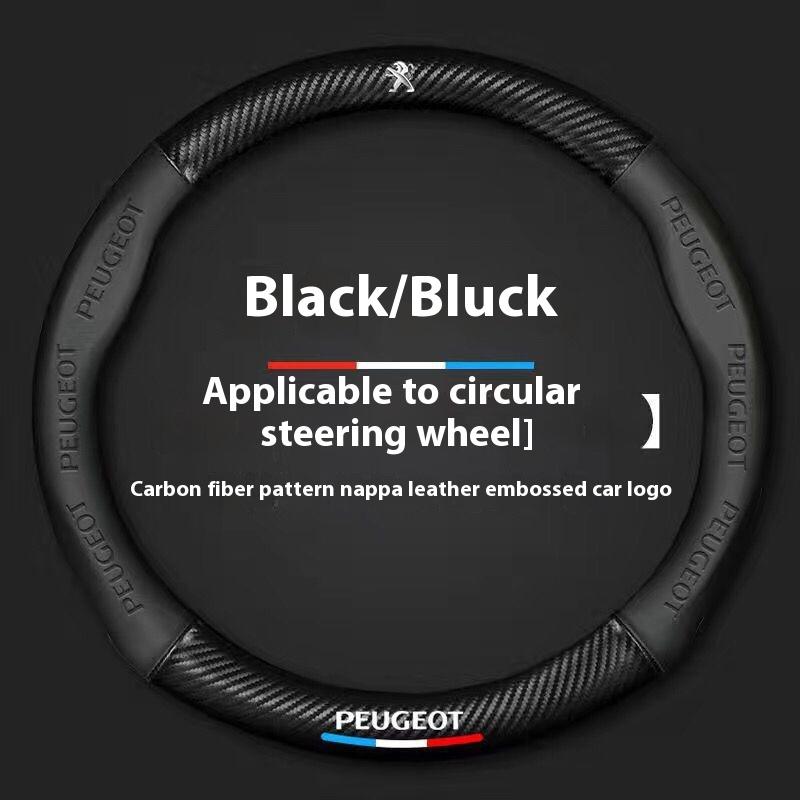 Car Anti-slip Leather Steering Wheel Cover For Peugeot 107 108 206 207 208 w 301 307 308 406 407 408 508 607 106 3008 4008 5008 GT