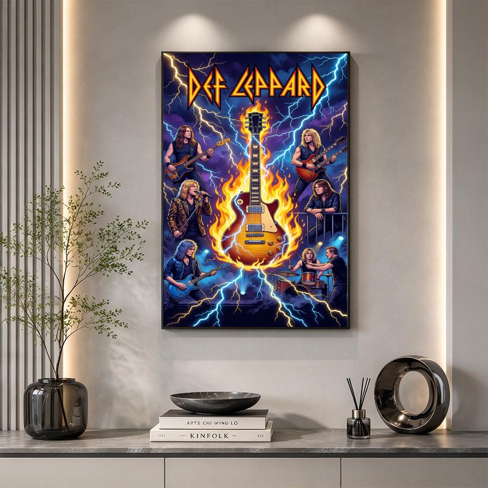 Def Leppard 5D Diamond Painting Round Diamond Rhinestones Mosaic Diamond Embroidery Wall Paintings Rhinestones Gift Frameless