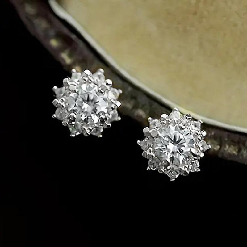 2026 new European and American minimalist snowflake geometric design earrings, high-end niche personalized elegant accessories