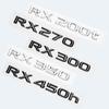 3D Chrome Glossy Black ABS RX200t RX270 RX300 RX350 RX450h RX450hL HYBRID Emblem for LEXUS Car Trunk Trunk Rear Logo Sticker
