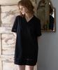 Wioi Vintage Lace Hem Mini Dress_Black
