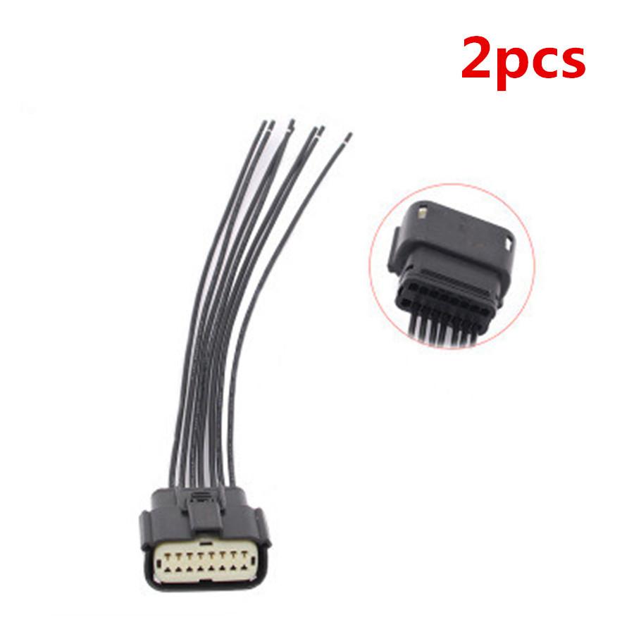 2pcs 7-wire 16pin LED Headlight Connector Pigtail  for 2015-17 FORD F150 2018 Expedition
