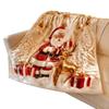 3D Printed Christmas Blanket, Fleece Throw with Tree Reindeer and Snowflake