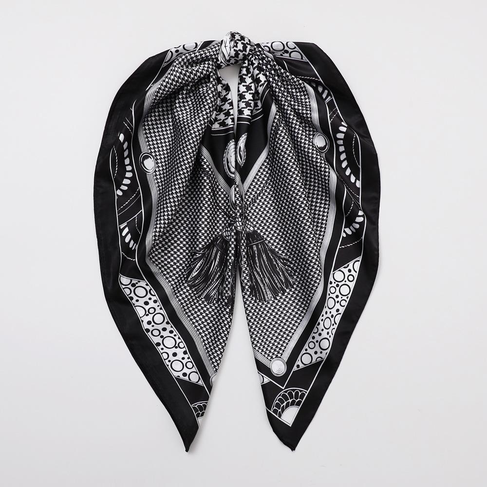 Vysoce kvalitní luxusní hedvábné šátky čelenka Šály Šála na krk pro ženy Řetízek Hedvábný šátek Dámská ozdobná šála