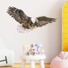 Eagle Wall Stickers for Kids Room Self-Adhesive Bald Eagle Decals for Bedroom Kindergarten Wardrobe Entrance Decor Removable Animal Wall Art Stickers