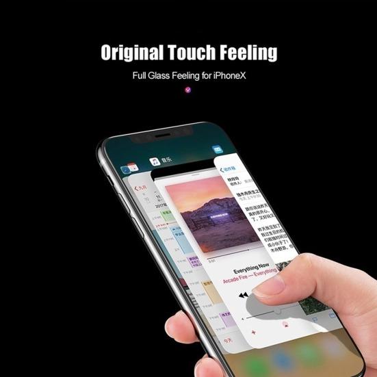 IPhone Xs/Xs Max/XR/X/6S/7 Plus/8 için Darbeye Dayanıklı 10D Temperli Cam Ekran Filmi