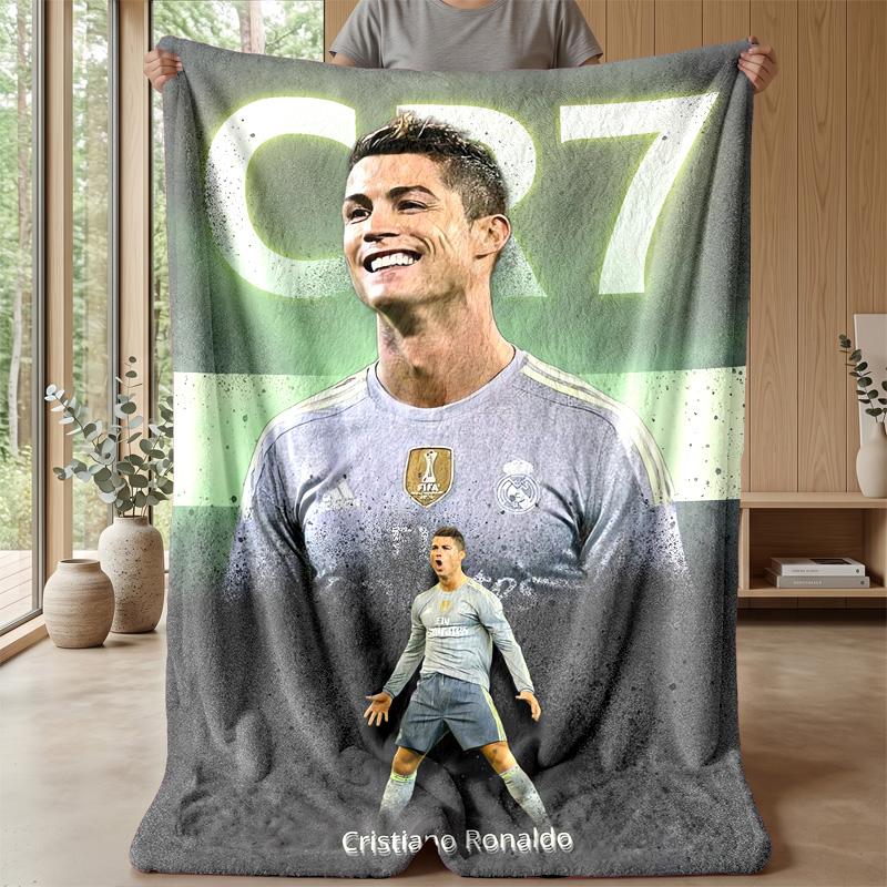 Cristiano Ronaldo Theme blanket Soft Flannel Blanket Plush Throw Blanket Cozy Sofa Bed Blanket for Home Decor