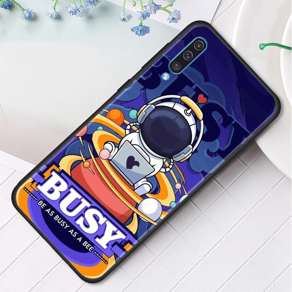 Niedliche Cartoon Stern Planet Astronaut Hülle für Samsung Galaxy A50 A70 A10 A20e A30 A40 A20s A10s A10e A80 A90 A60 A30s Handyhülle