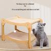 Dual-Layer Cat Bed with Sisal Rope Scratching Post - Durable, No-Shed Cat Toy & Lounge Chair with Claw Board