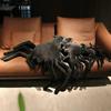 1pc 20cm-80cm Black Furry Plush Spider Joke Prank Props Creative Animal Dolls For Kids Halloween Party Decor