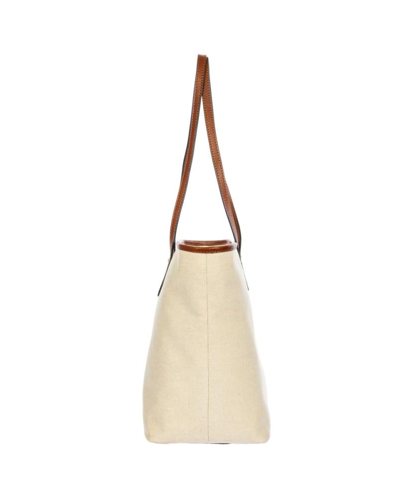 Brics Volterra Trama Shopping Bag Cappuccino (Br-Boe05963.493)