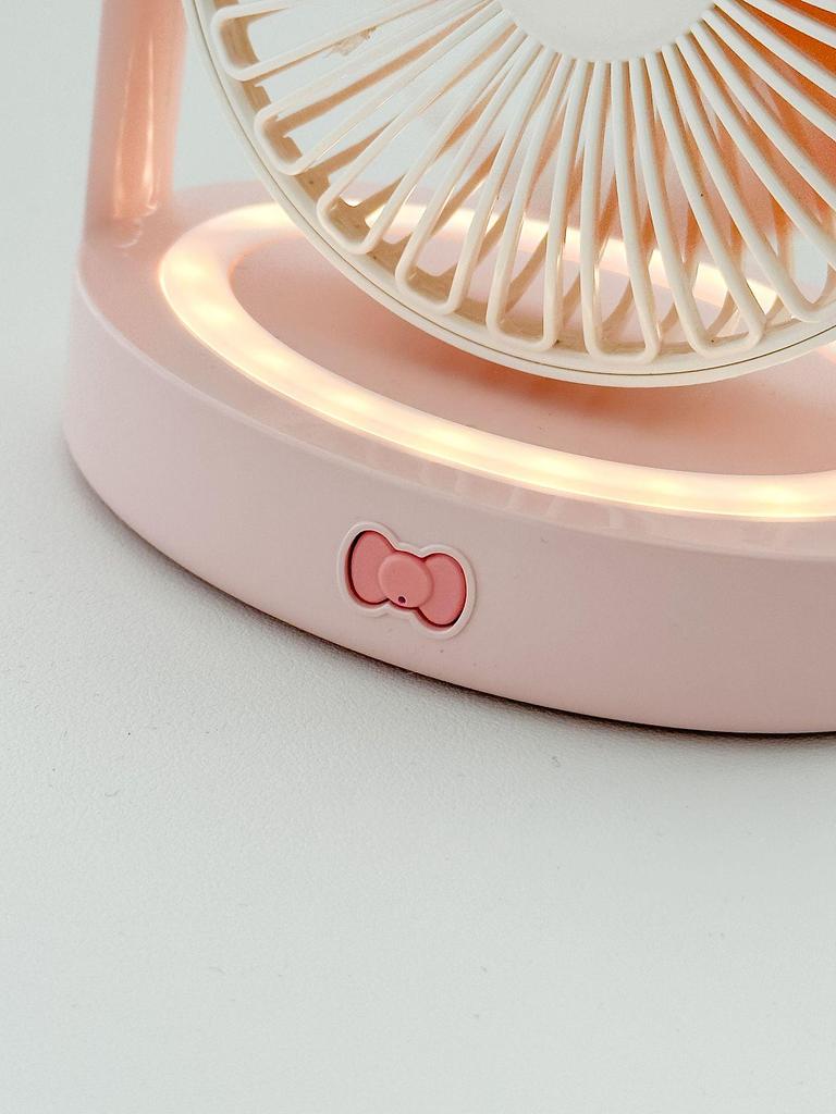 New Portable LED Desktop Fan: Lightweight, Rechargeable, Adjustable Three-Speed with Bow Design