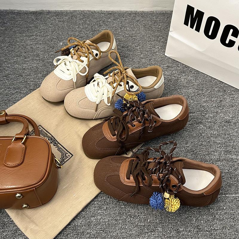 Niszowe retro niemieckie buty treningowe damskie 2025 nowe jesienne wszechstronne okrągłe główki szyszka sportowe buty Forrest Gump casualowe buty deskorolkowe tide