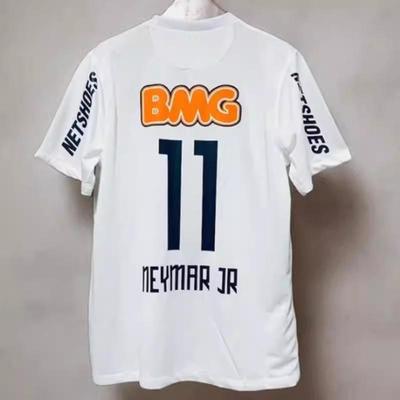 Neymar Jr Santos Retro 11/12 Maglia da Calcio Classica Trasferta Casa