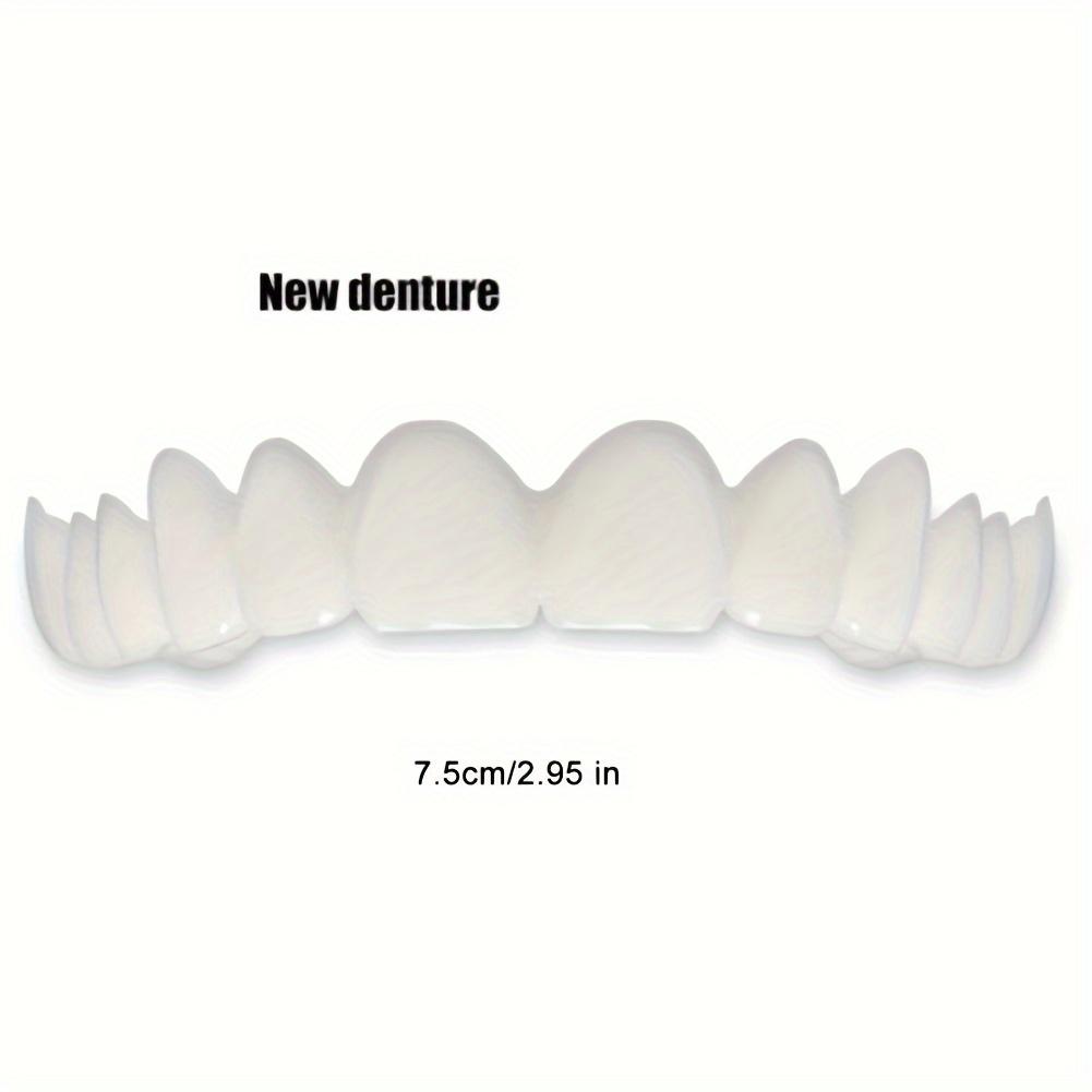 Two Pairs of Replacement Denture Accessories, White Denture Veneer To Fill Interdental Holes, Suitable for Men and Women