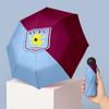 Aston Villa Football Pattern Printed Mini 5 Folds 8 Ribs Compact Umbrella Windproof Waterproof Lightweight Portable Folding