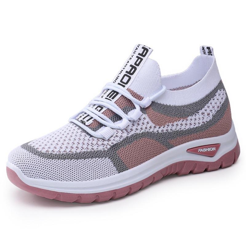 Shoes women's shoes versatile new mesh breathable sports shoes casual single shoes soft sole comfortable lace-up running shoes