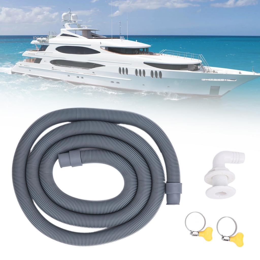 750GPH Bilge Pump Installation Kit High Pressure Resistant 0.75in Dia. 6.56ft Bilge Pump Hose with 90 Degree Fitting Check Valve