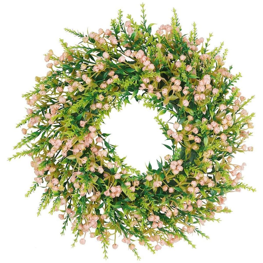 Cross-border Lavender Wreath: Spring/Summer Door & Window Floral Hanging Ornament for Outdoor & Shop Décor