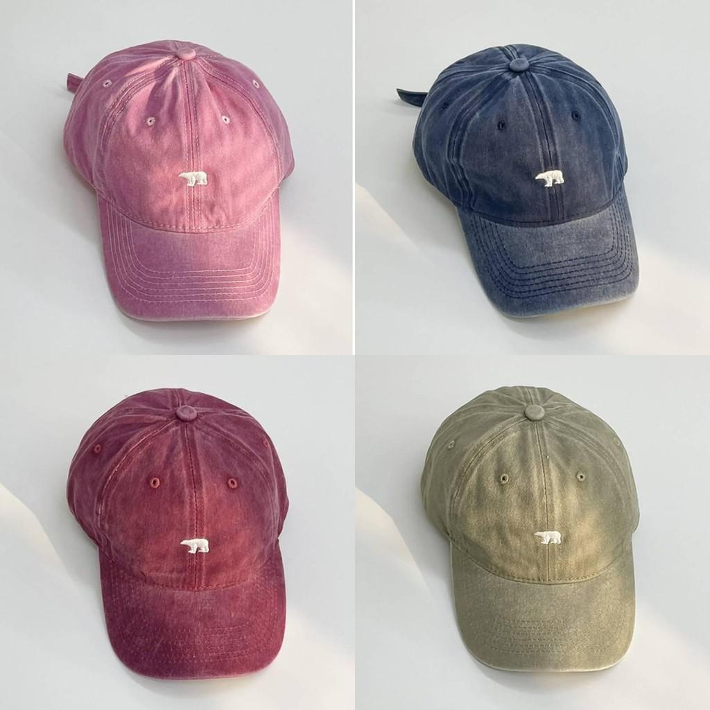 Chic Retro Pink Washed Cotton Duckbill Cap With Embroidery Perfect For Spring And Summer Outdoor Activities