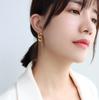 LT-F480 European and American INS Style Chunky Chain Tassel Titanium Steel 18k Gold Earrings Minimalist Style